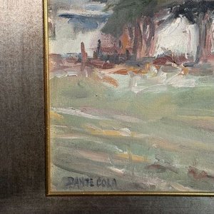 Óleo sobre tela "Paisaje Rural" de Dante Cola, 60x50cm - imagen 4