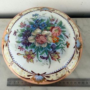 Antigua Bombonera o Alhajero de Porcelana Limoges F.M. Artístico - imagen 1