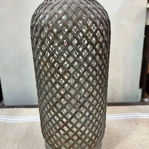 Sifón Antiguo de Vidrio con Malla Metálica y Cabezal Original - imagen 4