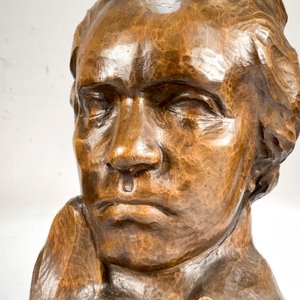 Busto en Madera de Ludwig Van Beethoven - 47 x 23 cm - imagen 3
