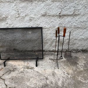 Lote siguiente: Juego de Atizadores para Chimenea con Pala y Chispero