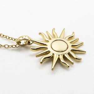 Cadena de Plata con Baño de Oro y Dije "Sol" - imagen 2
