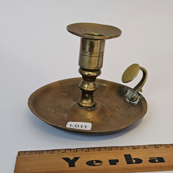 Antigua palmatoria de bronce para vela - Accesorios para el hogar - imagen 2