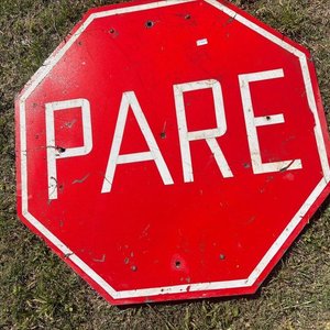 Cartel de señalización de PARE, medidas 73 x 75 - imagen 2