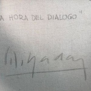 Óleo sobre tela "La Hora del Diálogo" de Walter Nadal - imagen 5