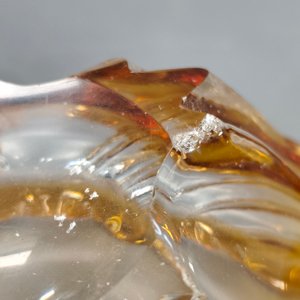 Juego de 2 piezas de cristal: Florero bicolor y despojador ámbar - imagen 7