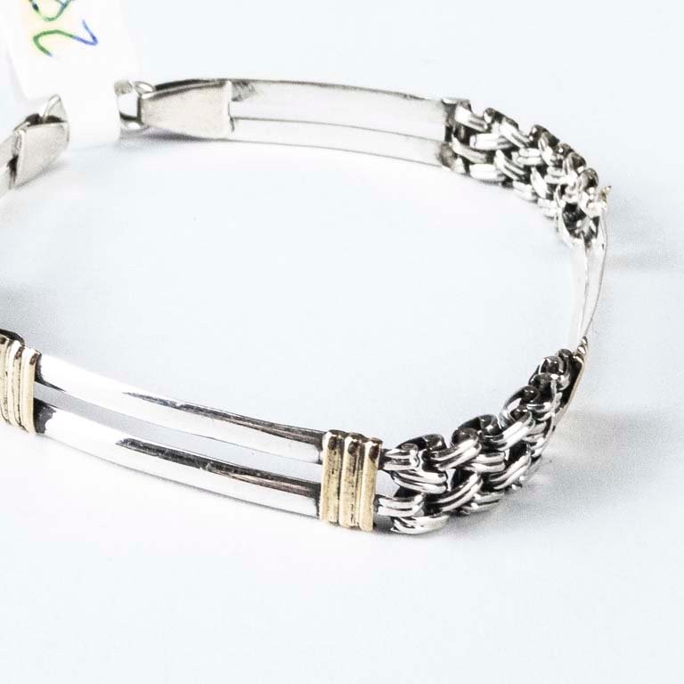 Pulsera de plata y oro - Accesorio de moda - imagen 2