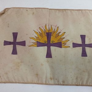 Banderín Escuela Militar de Aeronáutica Uruguay y Bandera Hispanidad Capitán Camblor - imagen 4