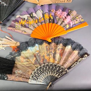 Lote de Abanicos Variados: Madera, Encaje y Decorados - imagen 5