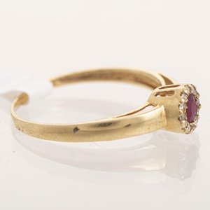 Anillo de Oro 18k con Rubí y Brillantes - imagen 2