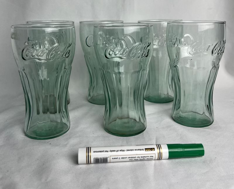 Vasos coleccionables de vidrio con logo Coca Cola - imagen 6