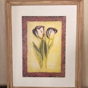 Lote anterior: Cuadro Floral con Marco de Madera y Paspartú