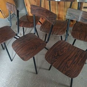 Juego de 6 Sillas de Madera Estilo Retro - imagen 4