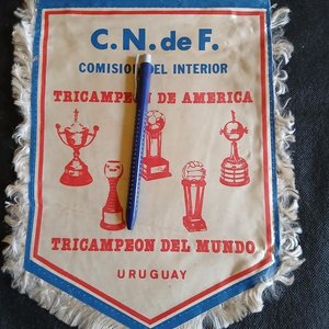 Banderín "Comisión del Interior" Tricampeón de América y del Mundo - imagen 2