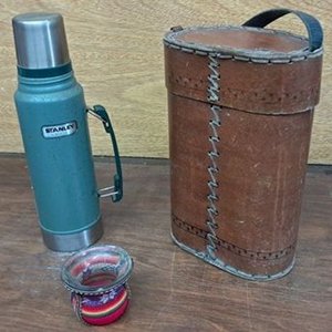 Set de Matero: Termo Stanley y Mate con Estuche de Cuero - imagen 1