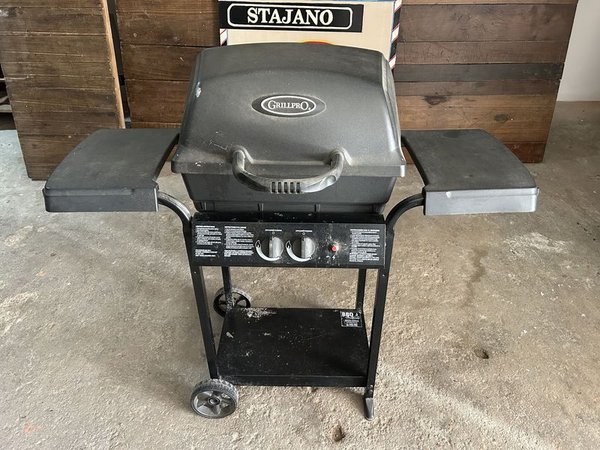 Barbacoa a Gas GrillPro Negra con Válvula Nueva