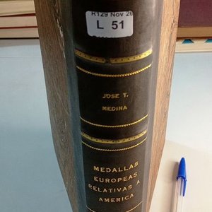 Libro Medallas Europeas Relativas a América de J. T. Medina, tapa dura, ilustrado, 1924 - imagen 1