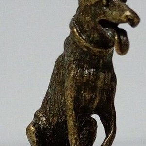 Figura Miniatura Bronce Perro Pastor Alemán - imagen 4