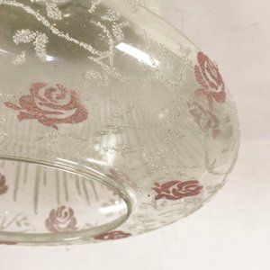 Pantalla de Vidrio Opalizado con Decorado Floral y Detalles - imagen 2