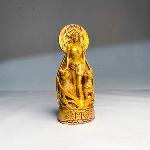 Lote anterior: Figura de Freya Diosa Mitológica del Amor con Gatos - 22 cm
