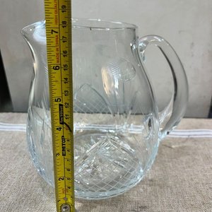 Jarra de Cristal Tallado con Asa y Pico Vertedor - imagen 2