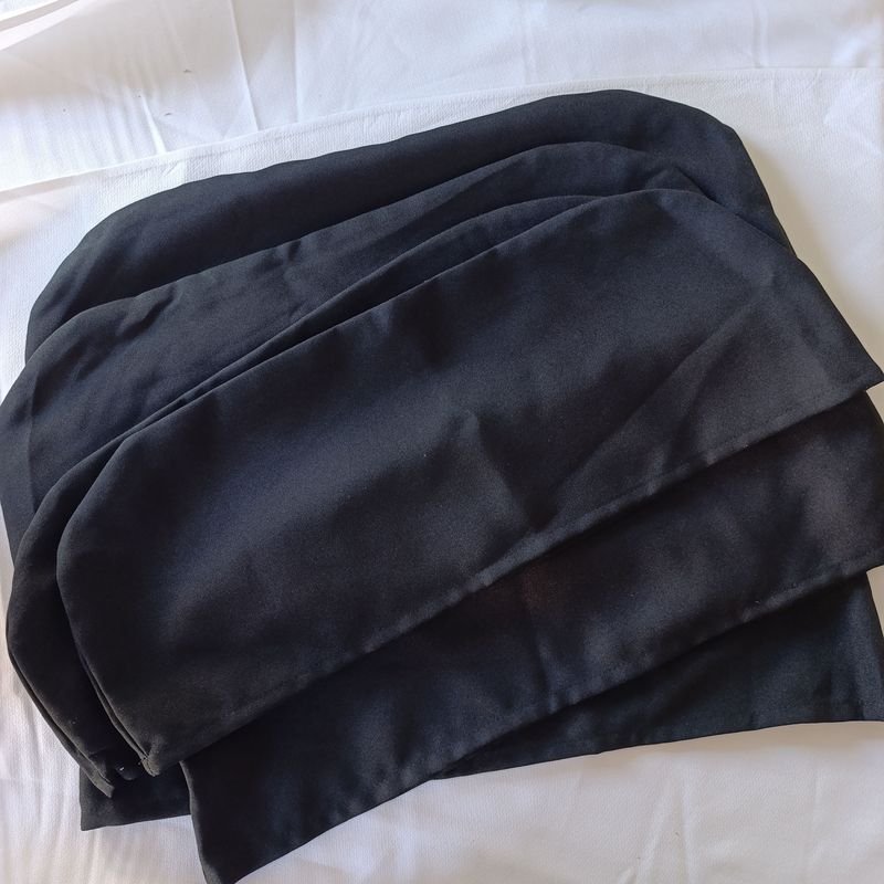 Fundas para respaldo de silla en tela negra de 50 cm x 19 cm - imagen 6