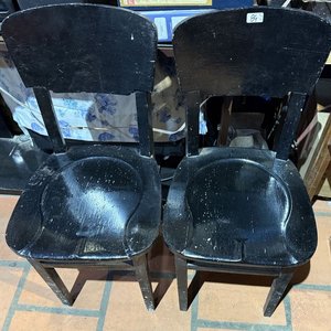Juego de 2 Sillas de Roble Pintadas de Negro - imagen 6