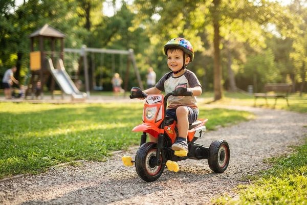 Triciclo Eléctrico Moto para Niños con Música y Luces