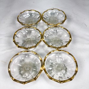 Lote anterior: Seis Copas de Cristal Hialino con Borde Dorado