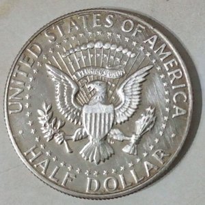 Moneda de Plata Media Dólar John F. Kennedy 1966 USA - imagen 2
