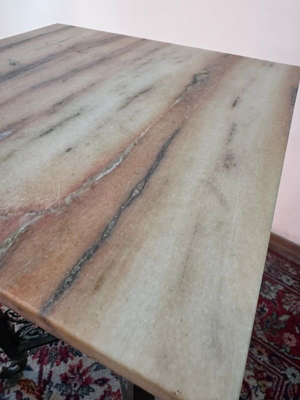 Mesa en bronce con tapa de mármol - imagen 9