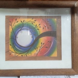 Lote anterior: lámina enmarcado con una pintura decorativa árbol de la vida - mide 40x43