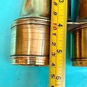 Antiguos prismaticos en bronce. Grandes de 14 cm de largo por 10 cemento de ancho 11.5 cm. - imagen 8
