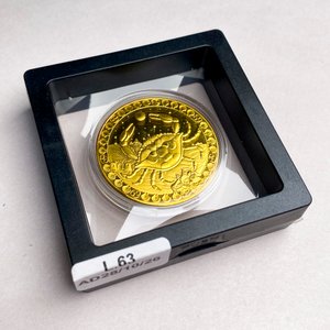 Moneda Coleccionable Signo Cáncer Color Dorado con Estuche - imagen 1