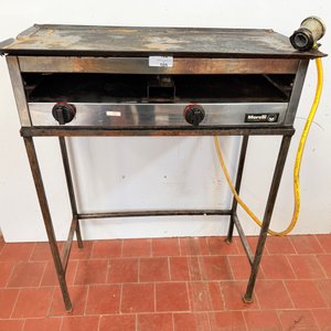 Plancha Chivitera a Gas Morelli con Base y Válvula - imagen 1