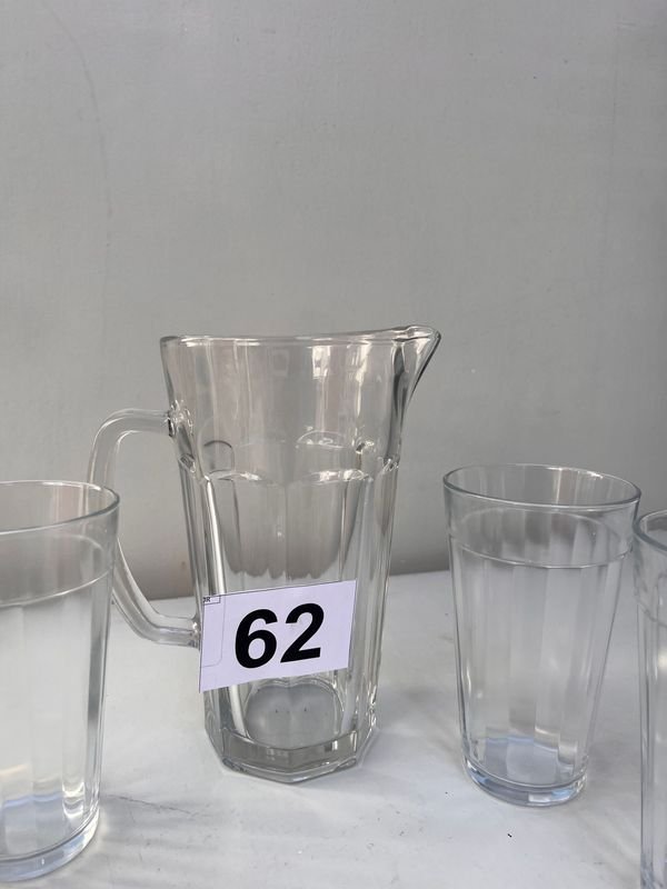 JARRA C/ 6 VASOS VIDRIO - Venta de vidrio de calidad - imagen 2