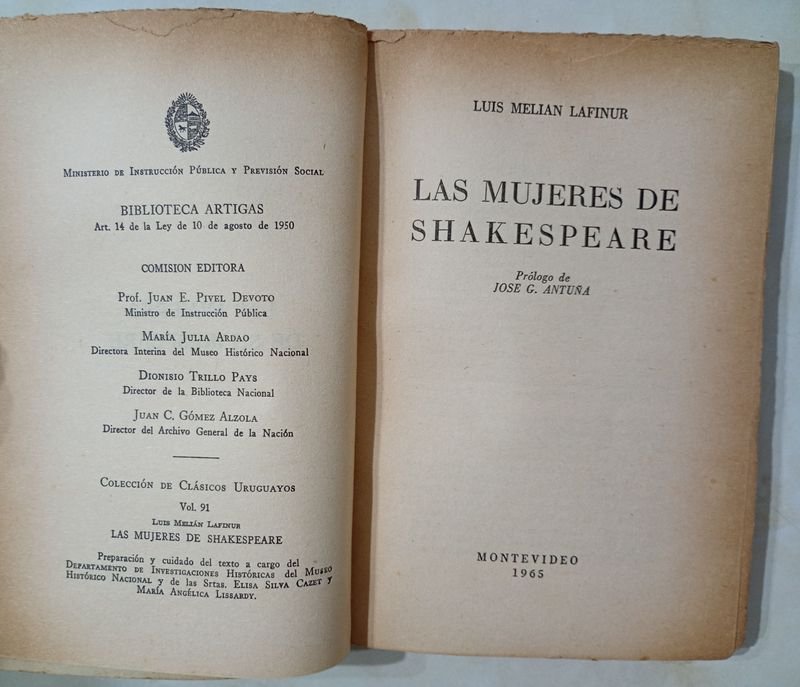 Libro "LAS MUJERES DE SHAKESPEARE" de LUIS MELIAN LAFINUR - imagen 2