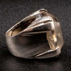 Anillo de Plata 950 con Cuarzo y Detalles Incrustados - imagen 2