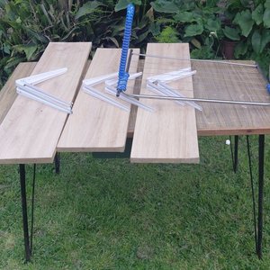Mesa de Cocina con Cajón, Estantes y Tender - imagen 1