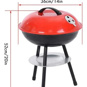 Parrillero Barbacoa Portátil con Tapa, 14 Pulgadas, Nuevo en Caja - imagen 1