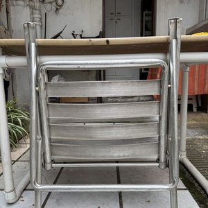 Silla Plegable de Aluminio Plateada - imagen 5