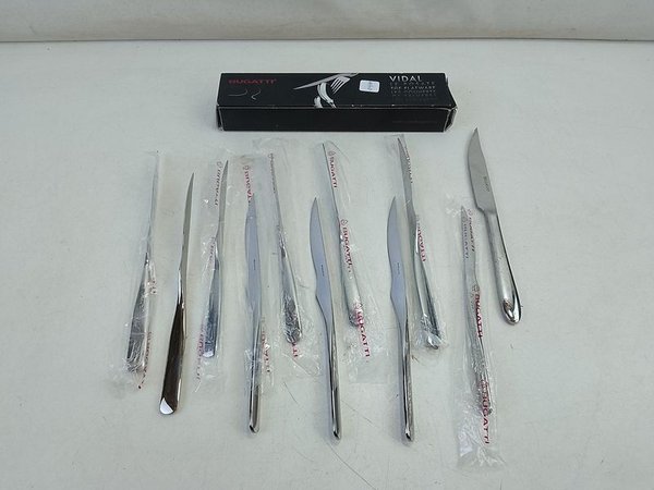 Set de 11 Cuchillos de Mesa Bugatti Vidal Acero Inoxidable Diseño Moderno - imagen 1