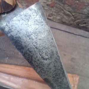 Cuchillo Antiguo de Hoja de Tijera de Esquilar Inglesa con Funda de Cuero - imagen 2