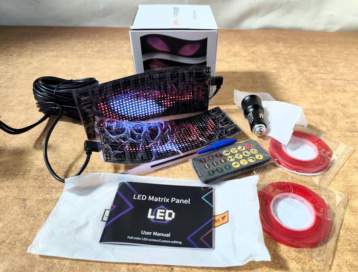 Juego de luces para auto con ojos LED programables y accesorios - imagen 5