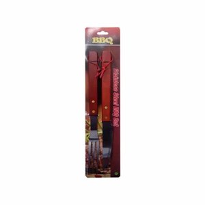 Lote siguiente: Set de Asado para Parrilla: Cuchillo y Tenedor de Acero Inoxidable