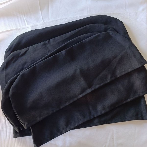 Fundas para respaldo de silla en tela negra - imagen 1