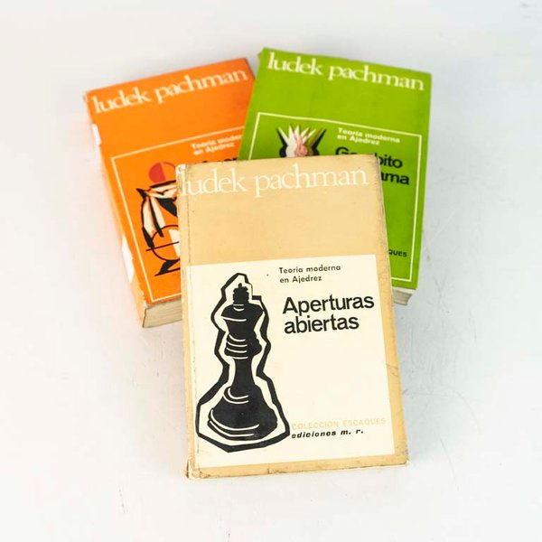 Lote de 3 Libros de Ajedrez de Ludek Pachman: Gambito de Dama y Aperturas Abiertas - imagen 1