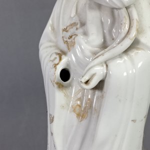 Figura de cerámica blanca estilo oriental, 30cm de alto - imagen 3