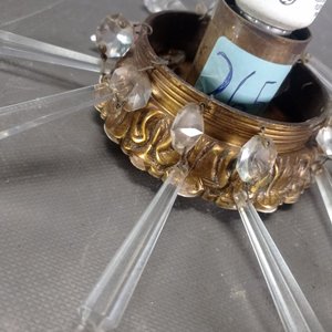 Aplique de Techo Bronce con Caireles de Cristal - imagen 4