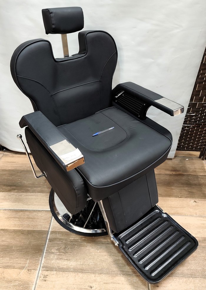 Sillon De Barbero Reclinable y Giratorio en Eco Cuero Negro - imagen 3